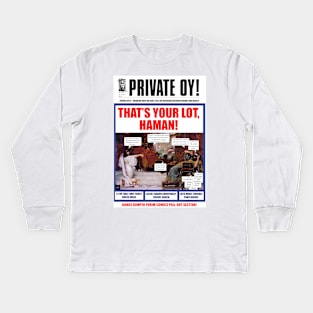 Private Oy! Purim Cover Kids Long Sleeve T-Shirt